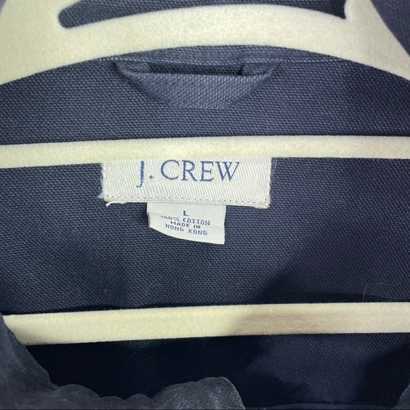 J. Crew Navy Blue Canvas Lightweight Jacket large - Picture 4 of 5